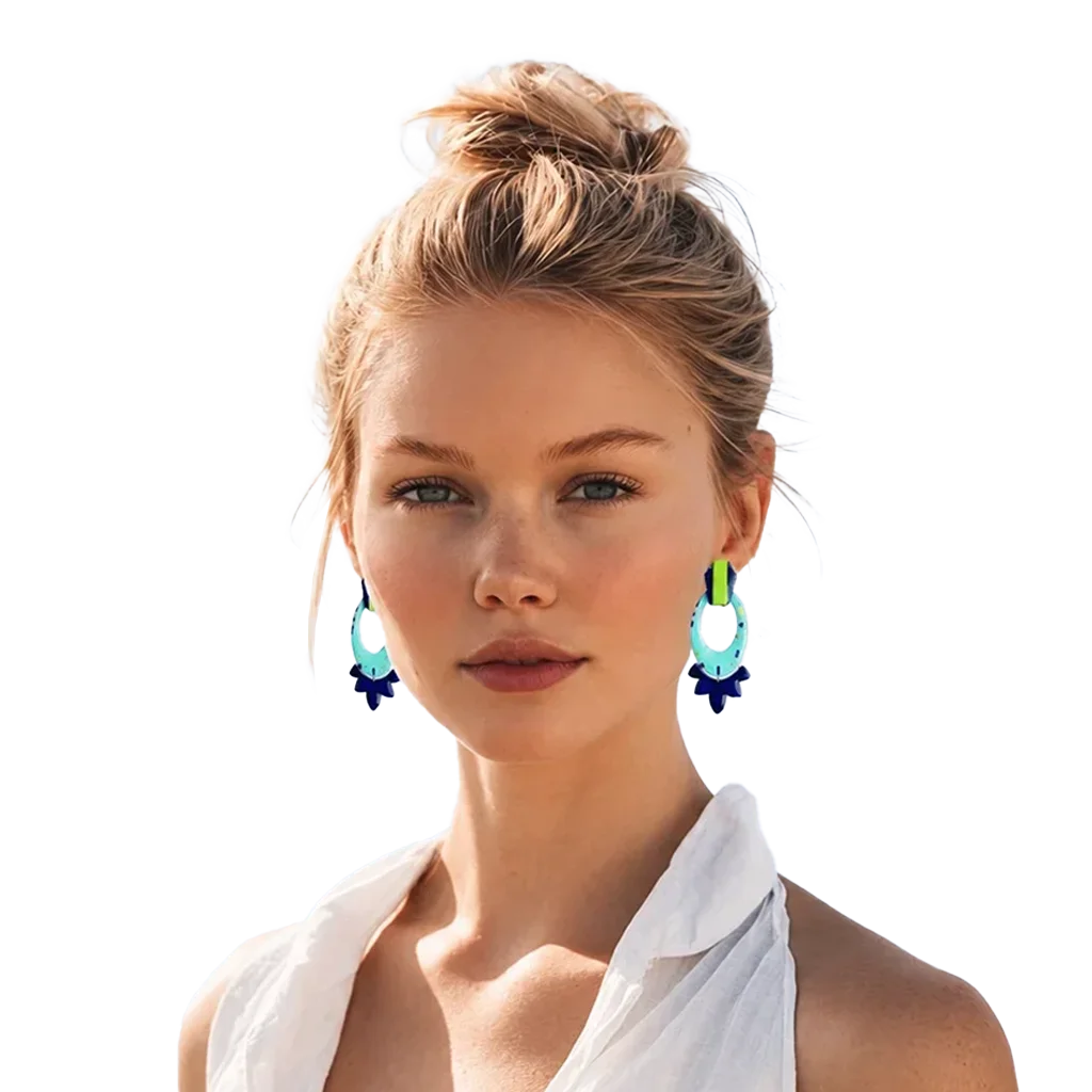 Boucles d’oreilles artisanales en pâte polymère